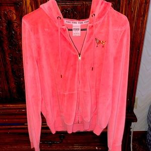 PINK by Victorias Secret vintage velour zip up hoodie
